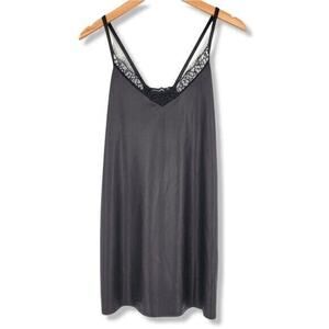 PrettyLittleThing Women's Black Faux Leather Lace Mini Dress‎ Size 0